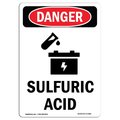 Signmission Safety Sign, OSHA Danger, 24" Height, Aluminum, Sulfuric Acid, Portrait OS-DS-A-1824-V-1585